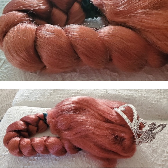 Halloween Cosplay Princess Fiona Wig with Tiara - Picture 3 of 4